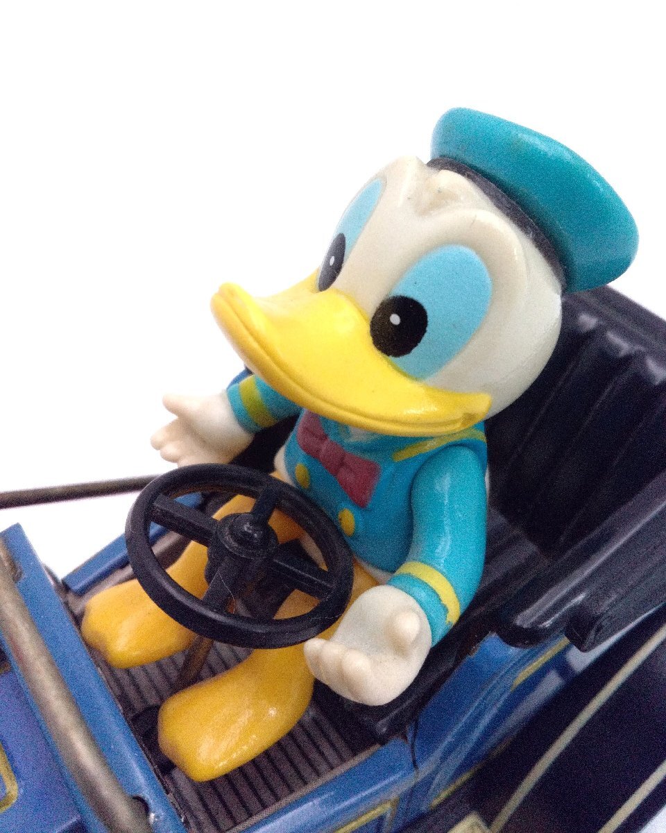 ドナルドダック マスダヤ クラシックカー レバーアクション ディズニー 1981年 当時物 昭和レトロ 動作品 フリクション ブリキ 道楽札幌_画像9