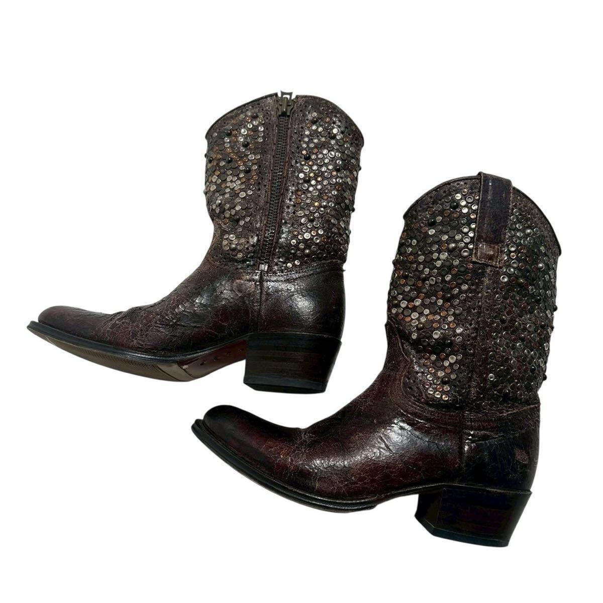 00s rare Japanese Label Y2K studs boots grunge archive Vkei punk 平成 ギャル男 お兄系 グランジ フェアリーグランジ vintage rock_画像1