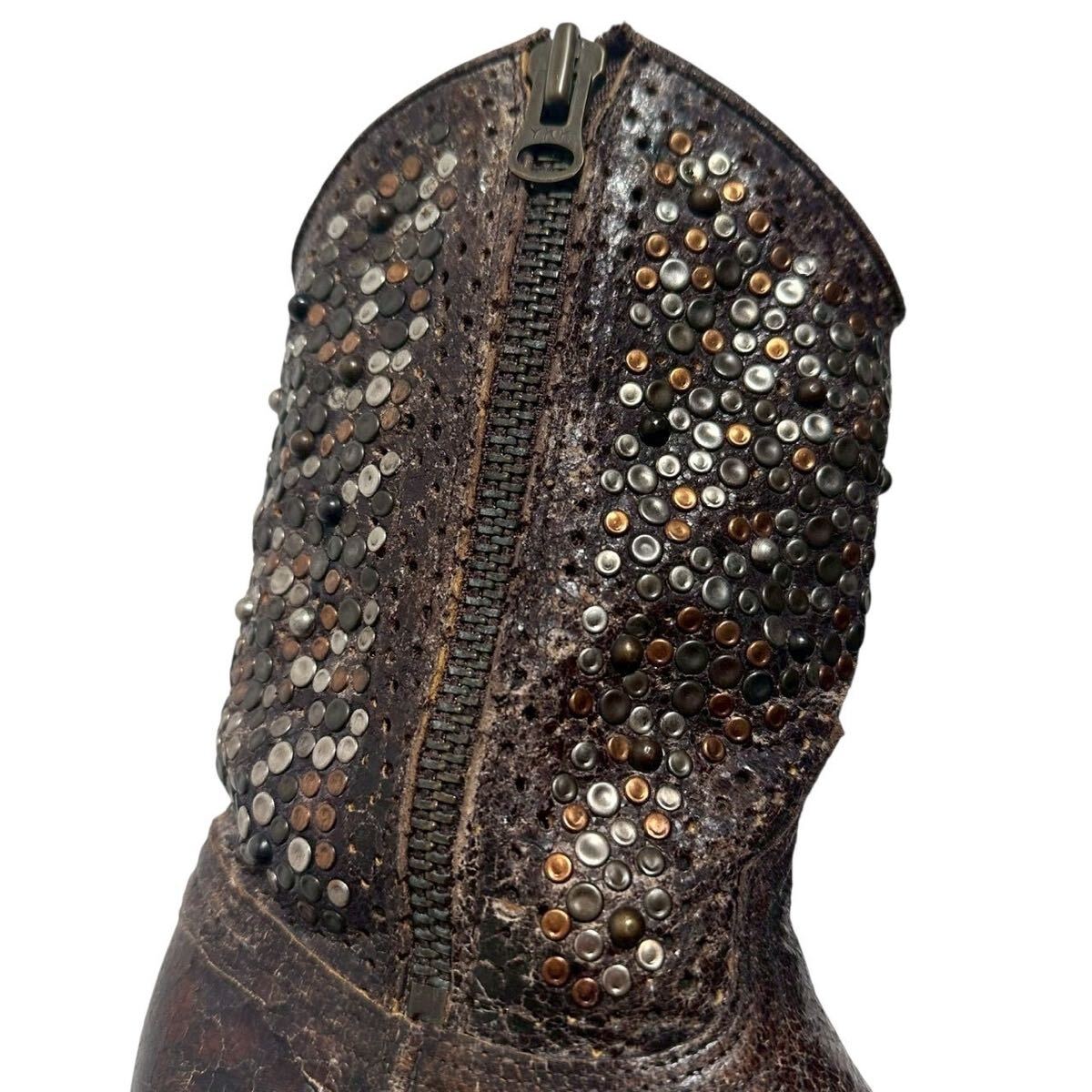 00s rare Japanese Label Y2K studs boots grunge archive Vkei punk 平成 ギャル男 お兄系 グランジ フェアリーグランジ vintage rock_画像3