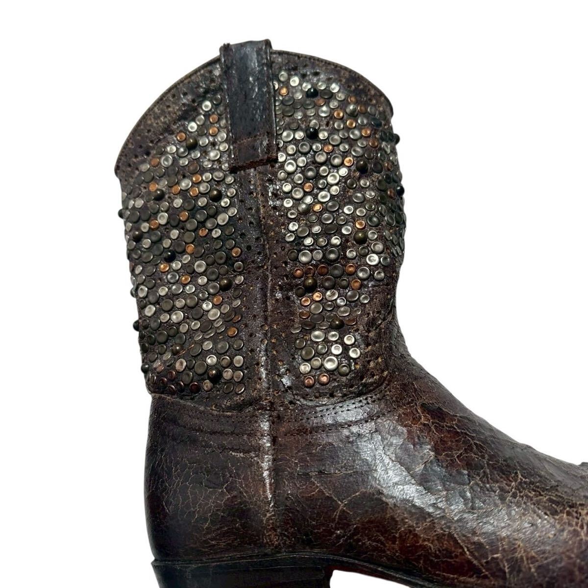 00s rare Japanese Label Y2K studs boots grunge archive Vkei punk 平成 ギャル男 お兄系 グランジ フェアリーグランジ vintage rock_画像5