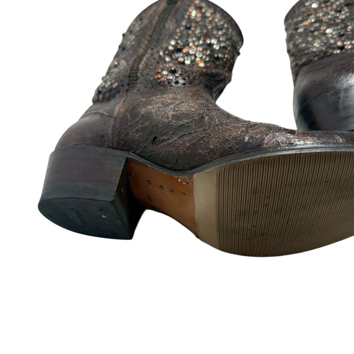 00s rare Japanese Label Y2K studs boots grunge archive Vkei punk 平成 ギャル男 お兄系 グランジ フェアリーグランジ vintage rock_画像6