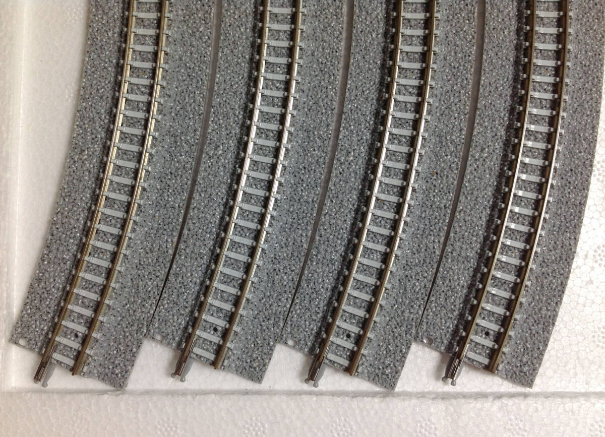 TOMIX 1742 ワイドPCカーブレールC317-45-WP 4本セット その1 レール清掃 走行確認済_画像2