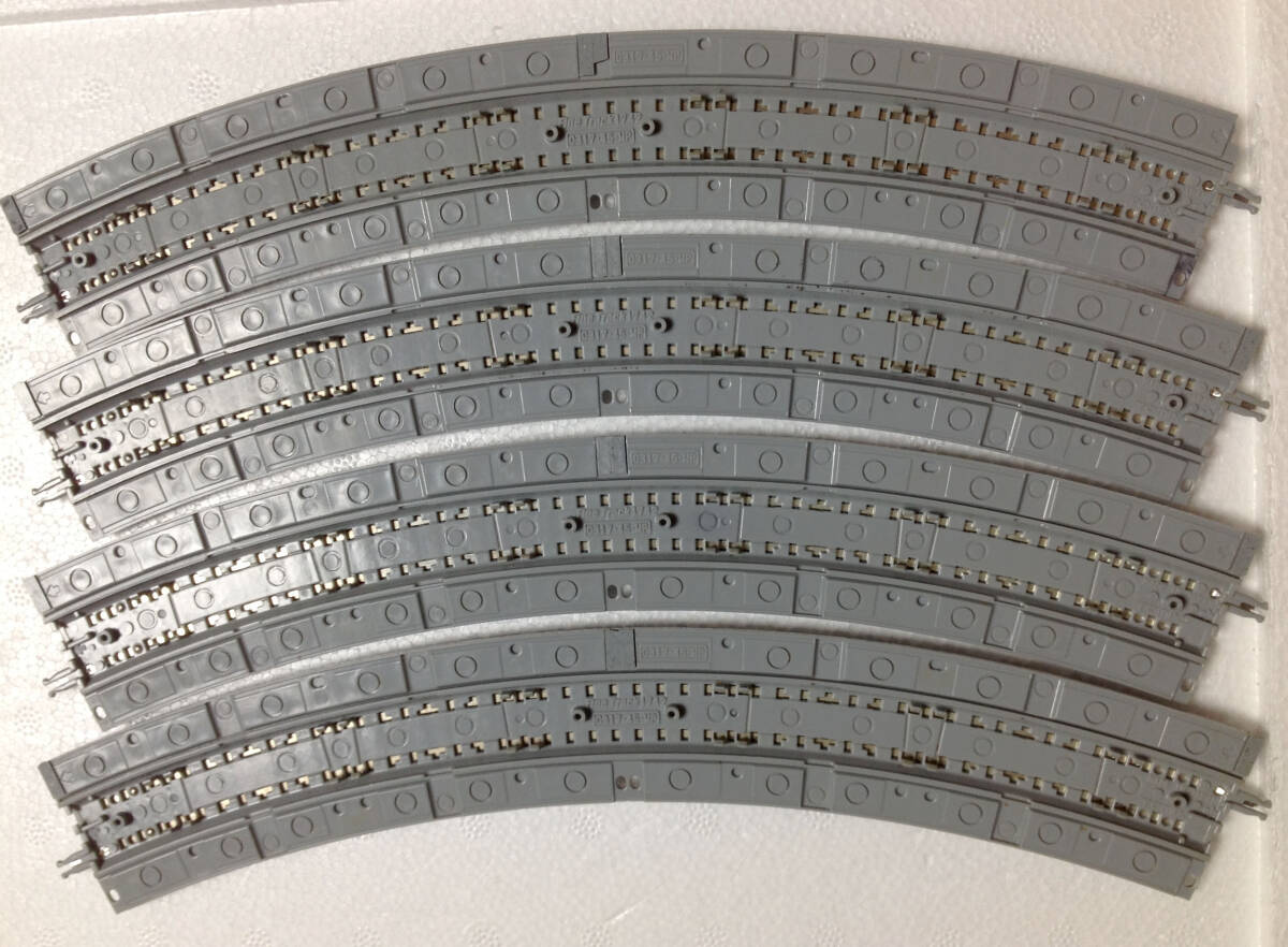 TOMIX 1742 ワイドPCカーブレールC317-45-WP 4本セット その1 レール清掃 走行確認済_画像4