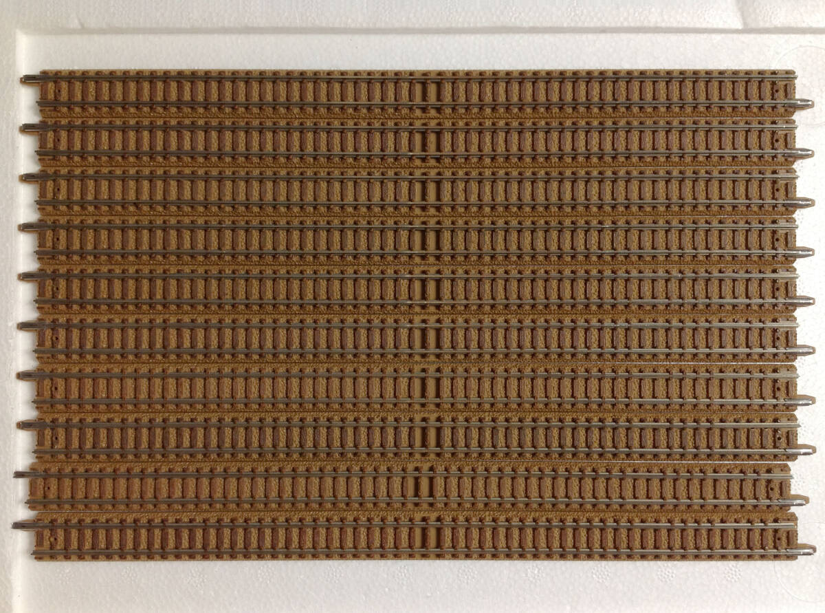 TOMIX 1002 直線線路 S280 茶色 10本セット その2 爪折れ一本、レール抜け一本有り レール清掃走行確認_画像2