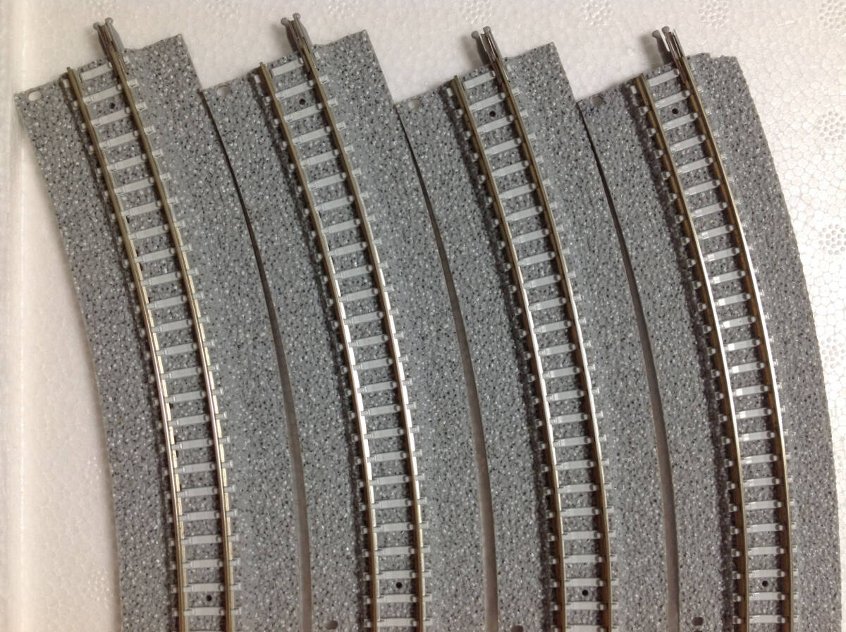 TOMIX 1742 ワイドPCカーブレールC317-45-WP 4本セット その1 レール清掃 走行確認済_画像3
