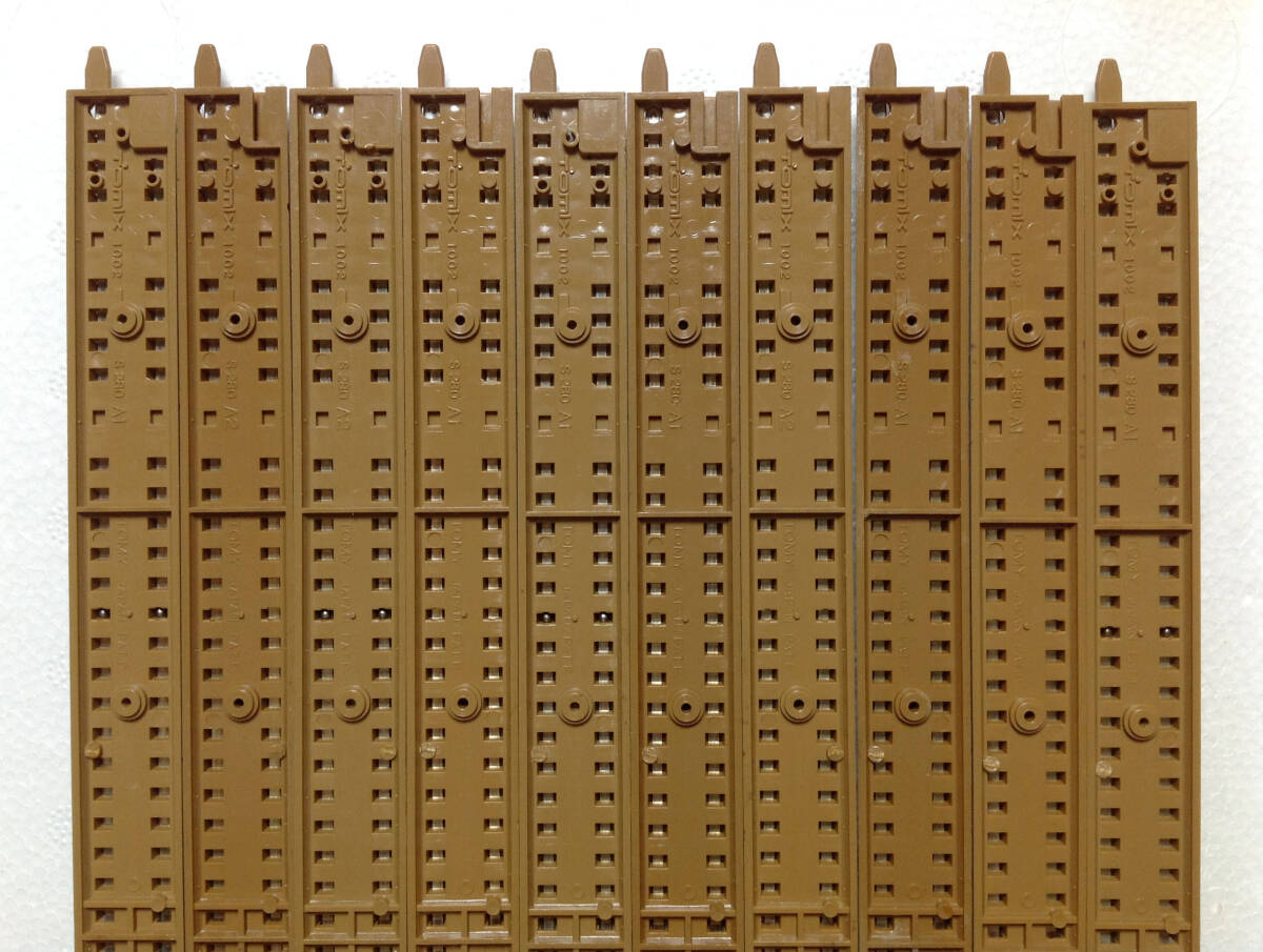 TOMIX 1002 直線線路 S280 茶色 10本セット その6 爪折れ1箇所有り 元箱無し レール清掃走行確認_画像7