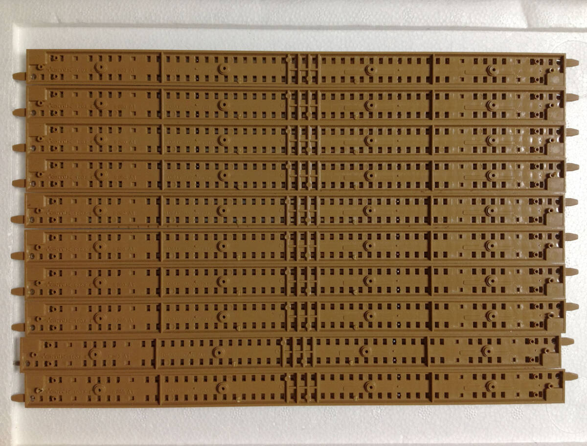 TOMIX 1002 直線線路 S280 茶色 10本セット その2 爪折れ一本、レール抜け一本有り レール清掃走行確認_画像5