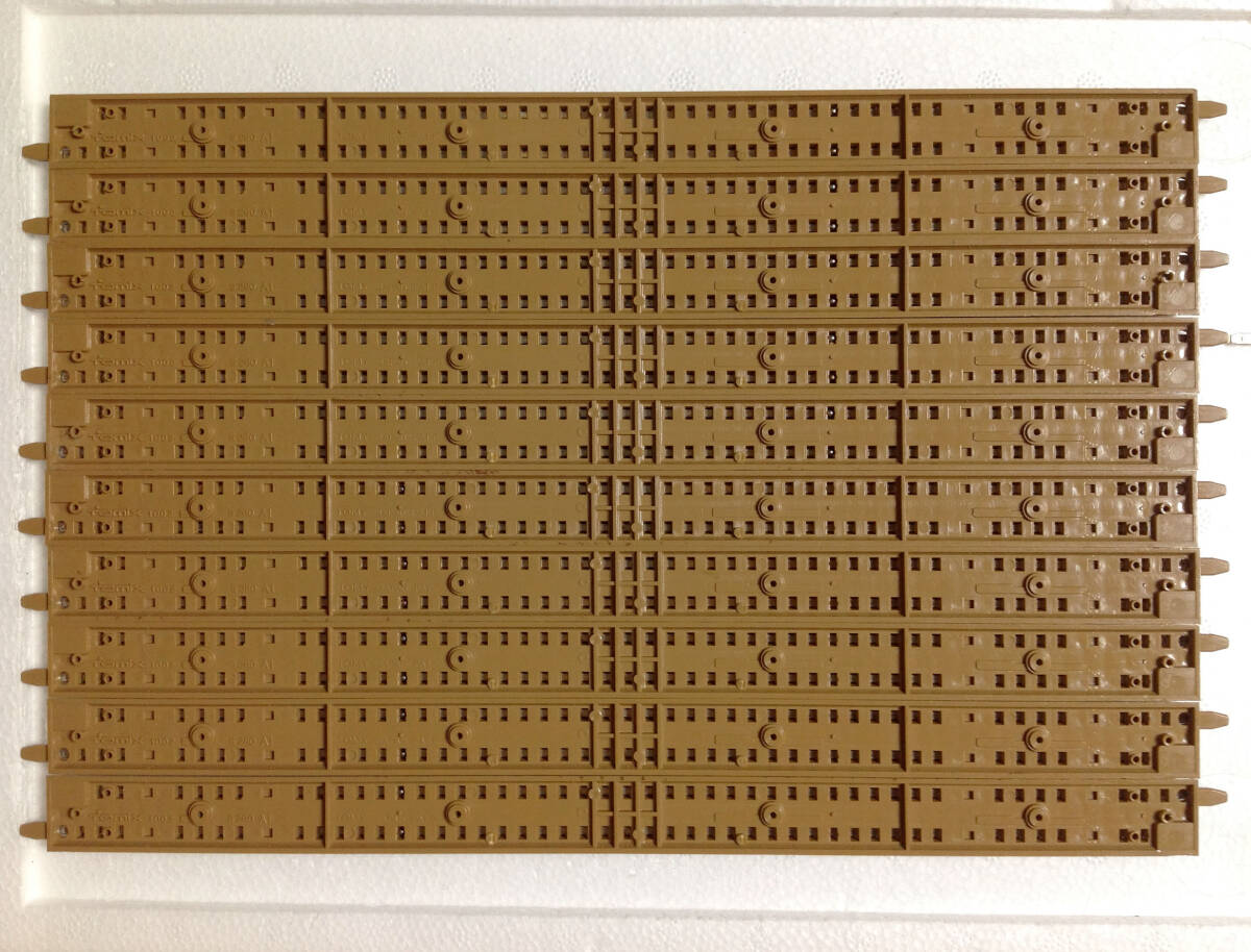 TOMIX 1002 直線線路 S280 茶色 10本セット その7 レール抜け２本有り レール清掃走行確認_画像5