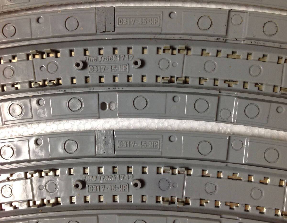 TOMIX 1742 ワイドPCカーブレールC317-45-WP 4本セット その1 レール清掃 走行確認済_画像7