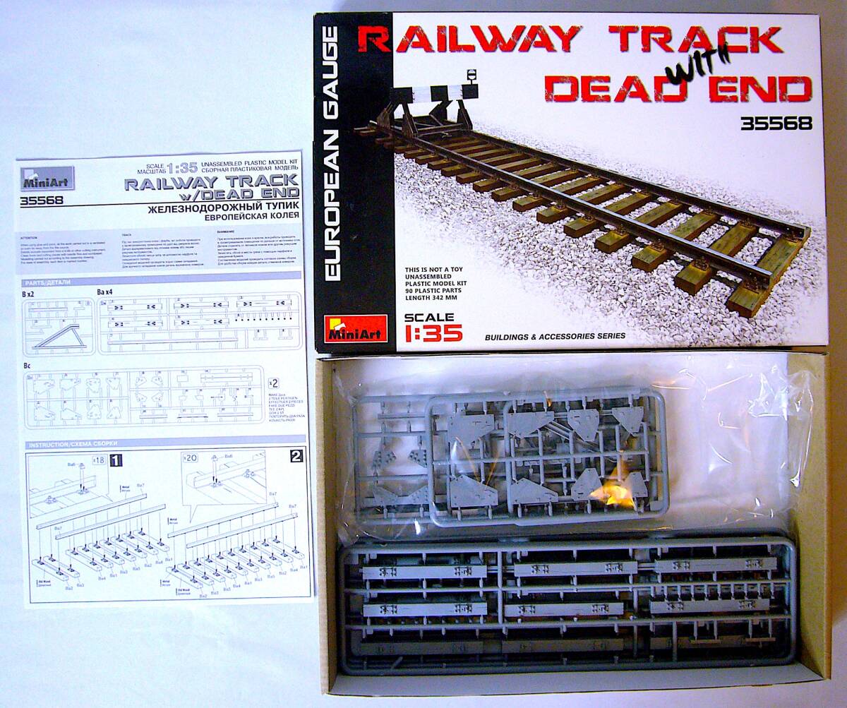 ミニアート 1/35 鉄道線路 & 車止めセット (ヨーロッパゲージ) プラモデル 未使用 未組立_画像5