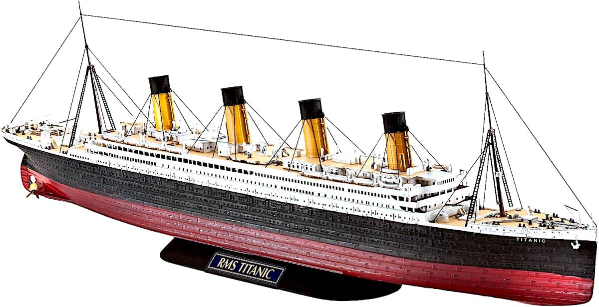 レベル 1/700 豪華客船 R.M.S. タイタニック 兵員輸送船 オリンピック 病院船 ブリタニック プラモデル 未開封 未使用 未組立_画像6