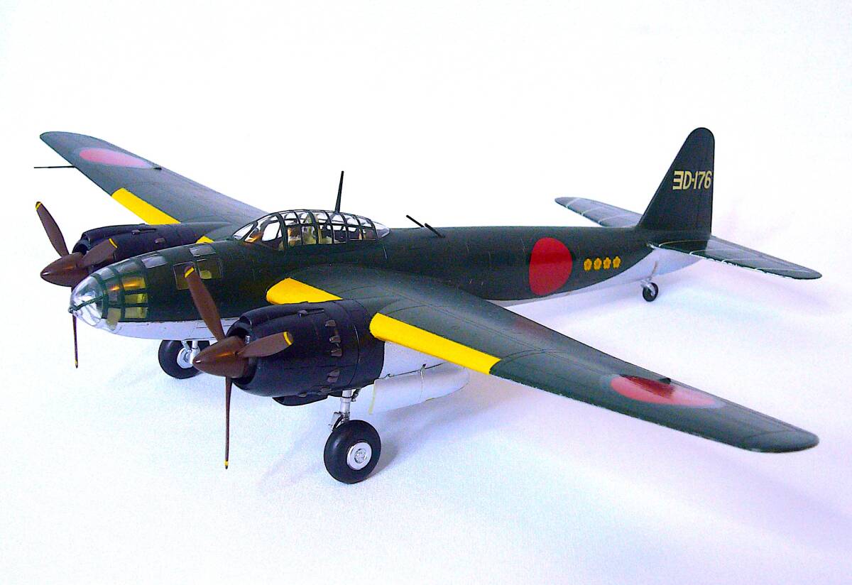 フジミ/ハセガワ 1/72 中島 J1N1-S 月光11型前期型 & 空技廠 P1Y1-S 銀河11型 夜間戦闘機 プラモデル 塗装済み完成品 2個まとめ売り 箱なし_画像7
