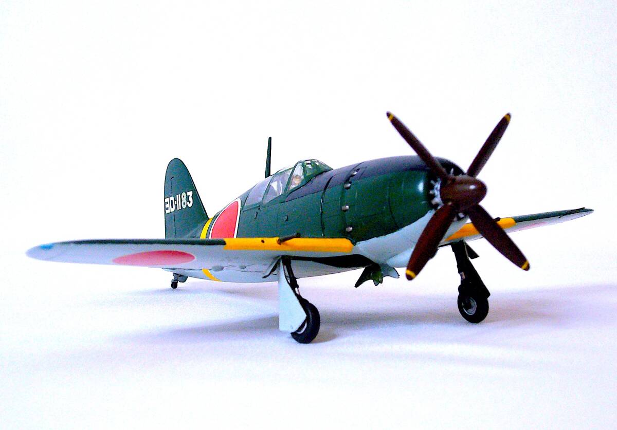 フジミ/ハセガワ 1/72 中島 彩雲11型 30㎜斜銃装備 & 三菱 雷電21型 20㎜斜銃装備 プラモデル 塗装済み完成品 2個まとめ売り 箱なし_画像8