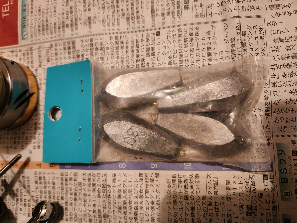 【中古】六角シンカー　30号　4個_画像2