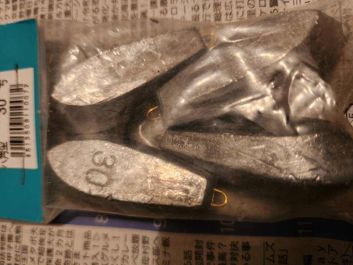 【中古】六角シンカー　30号　4個_画像3