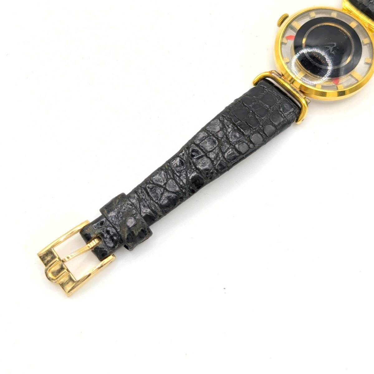 JUVENILIA 70s ジュべニリア 時計 手巻き式 ミステリーダイアル 裏スケルトン レディース ラウンド 希少 ヴィンテージ アンティーク 不動品_画像8