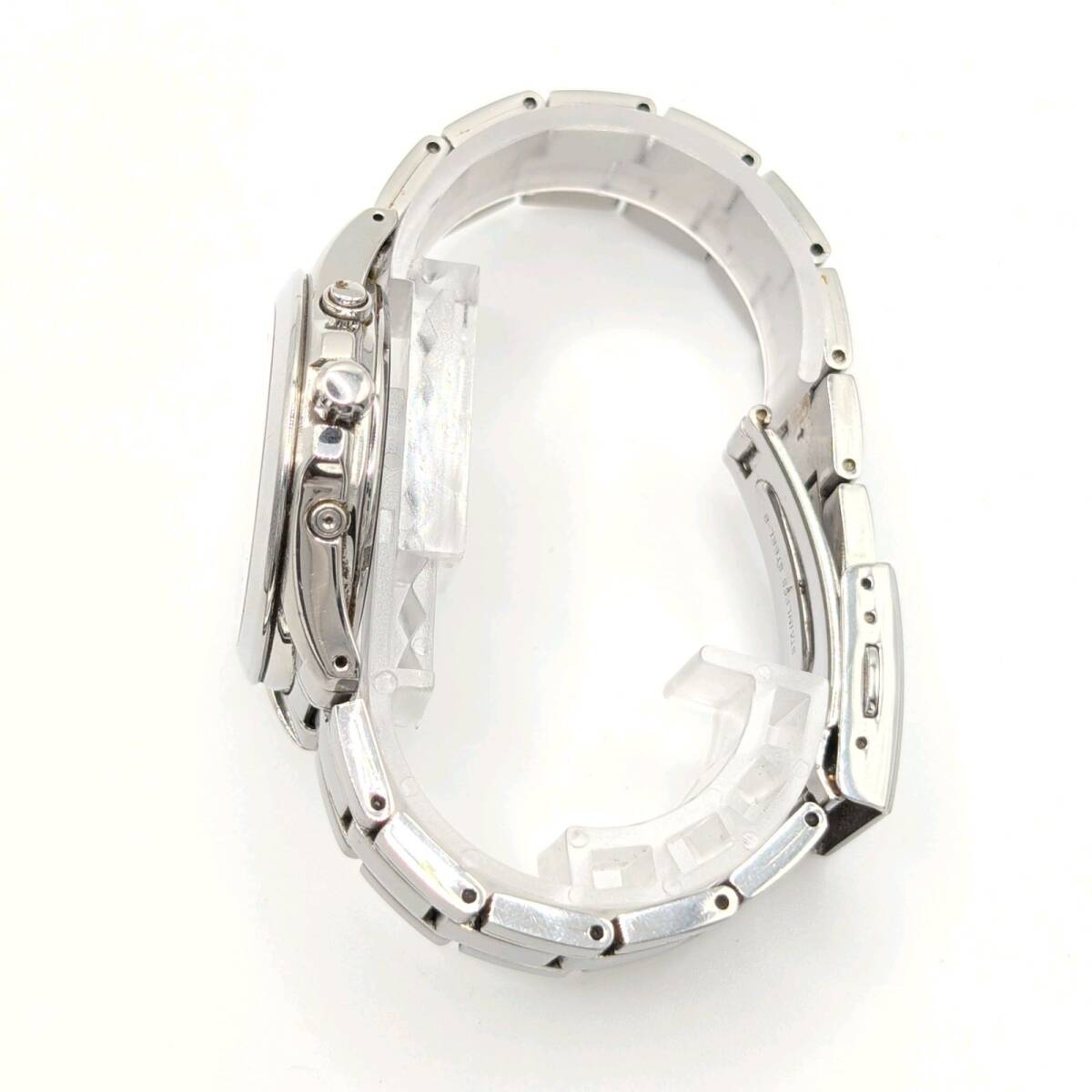 【良品】 SEIKO 7B22-0AY0 Watch Solar Men's セイコー 時計 ソーラー 電波ソーラー 電波時計 メンズ ラウンド シルバー ゴールド 稼働品_画像5