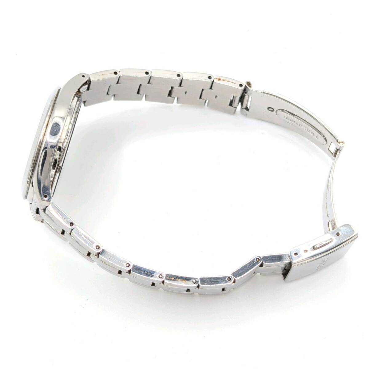 【良品】 SEIKO 7B22-0AY0 Watch Solar Men's セイコー 時計 ソーラー 電波ソーラー 電波時計 メンズ ラウンド シルバー ゴールド 稼働品_画像10