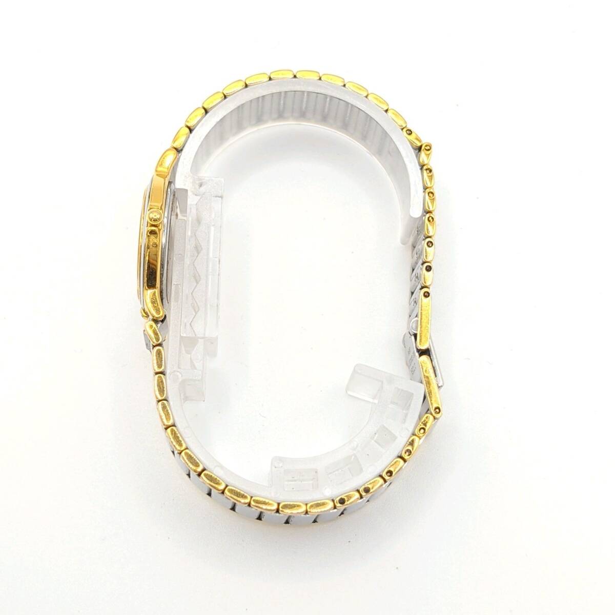 YVES SAINT LAULENT 2200-228481 Y2K 00S イブサンローラン 時計 クオーツ レディース ラウンド シルバー ゴールド ヴィンテージ 不動品_画像5