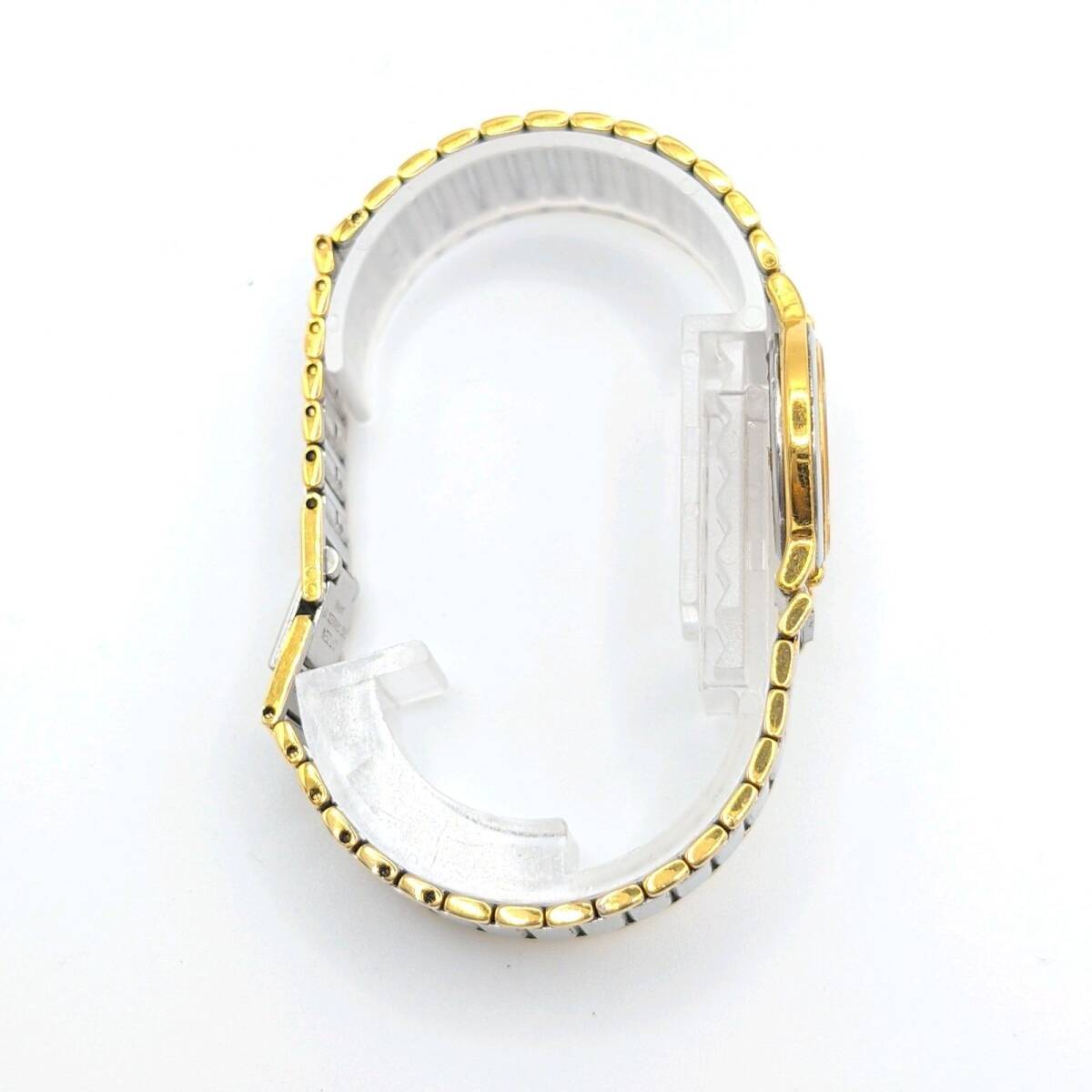 YVES SAINT LAULENT 2200-228481 Y2K 00S イブサンローラン 時計 クオーツ レディース ラウンド シルバー ゴールド ヴィンテージ 不動品_画像6