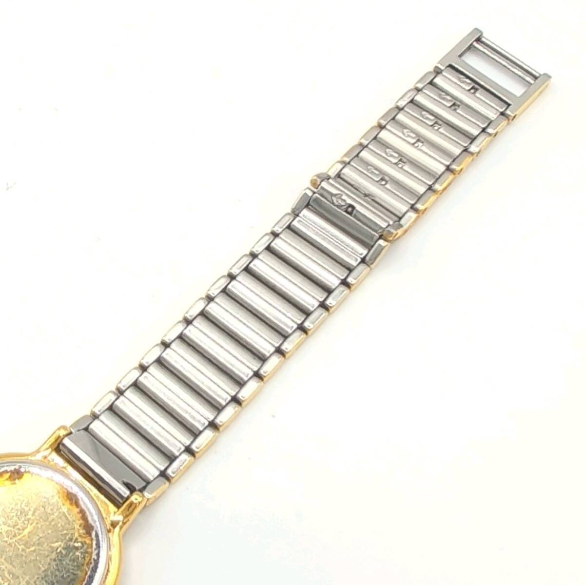 YVES SAINT LAULENT 2200-228481 Y2K 00S イブサンローラン 時計 クオーツ レディース ラウンド シルバー ゴールド ヴィンテージ 不動品_画像10