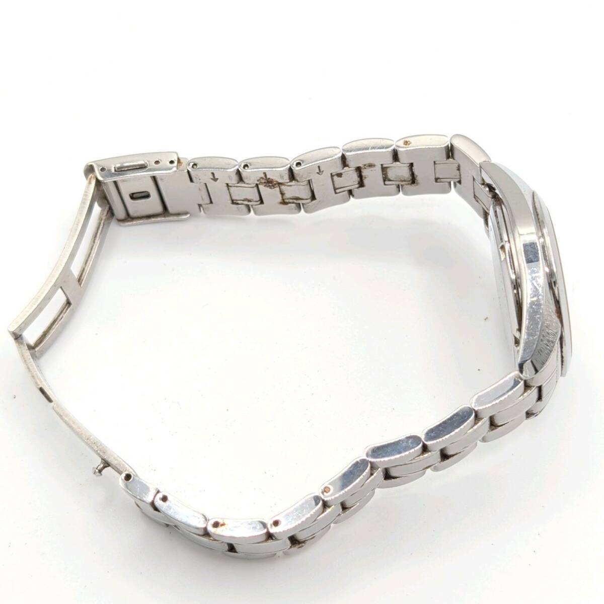 SEIKO PERPETUAL CALENDER 8F33-0040 Working セイコー パーペチュアルカレンダー クオーツ ラウンド シルバー デイデイト 稼働品_画像10