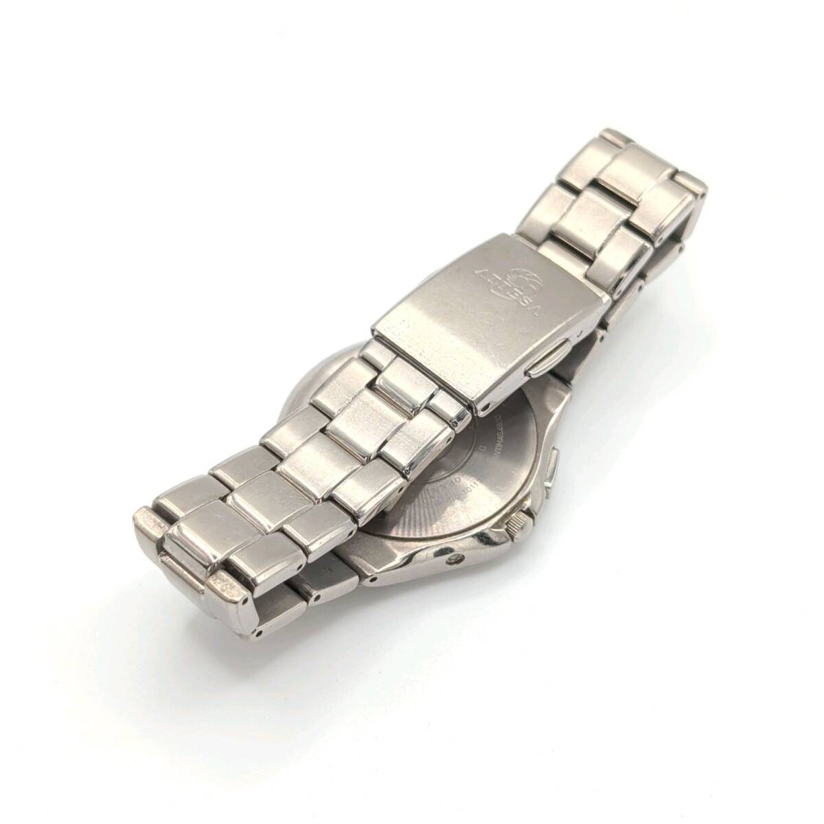 CITIZEN ATTESA H110-T011331 Watch Solar Date シチズン 時計 ソーラー 電波ソーラー メンズ ラウンド シルバー 黒文字盤 デイト 稼働品_画像7