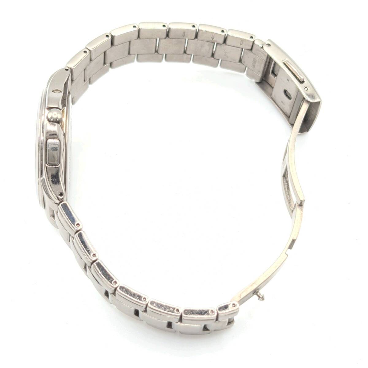 CITIZEN ATTESA H110-T011331 Watch Solar Date シチズン 時計 ソーラー 電波ソーラー メンズ ラウンド シルバー 黒文字盤 デイト 稼働品_画像9