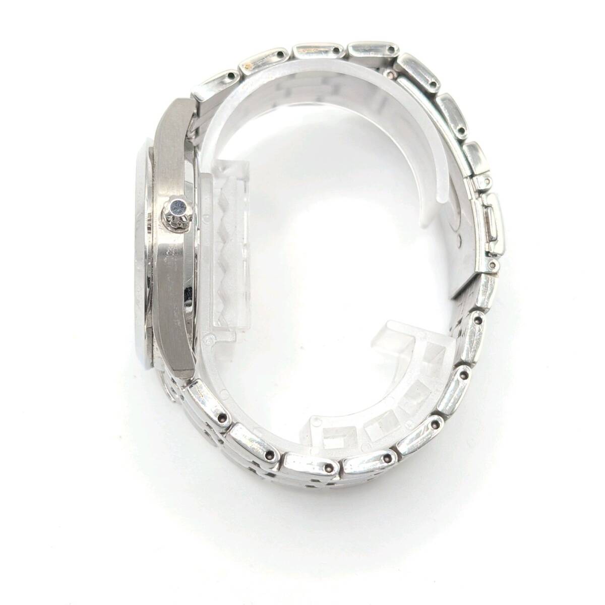 SEIKO V158-0BA0 Watch Men's Solar Round Day-Date セイコー 時計 電波ソーラー ラウンド ゴールド シルバー コンビ デイデイト 稼働品_画像5