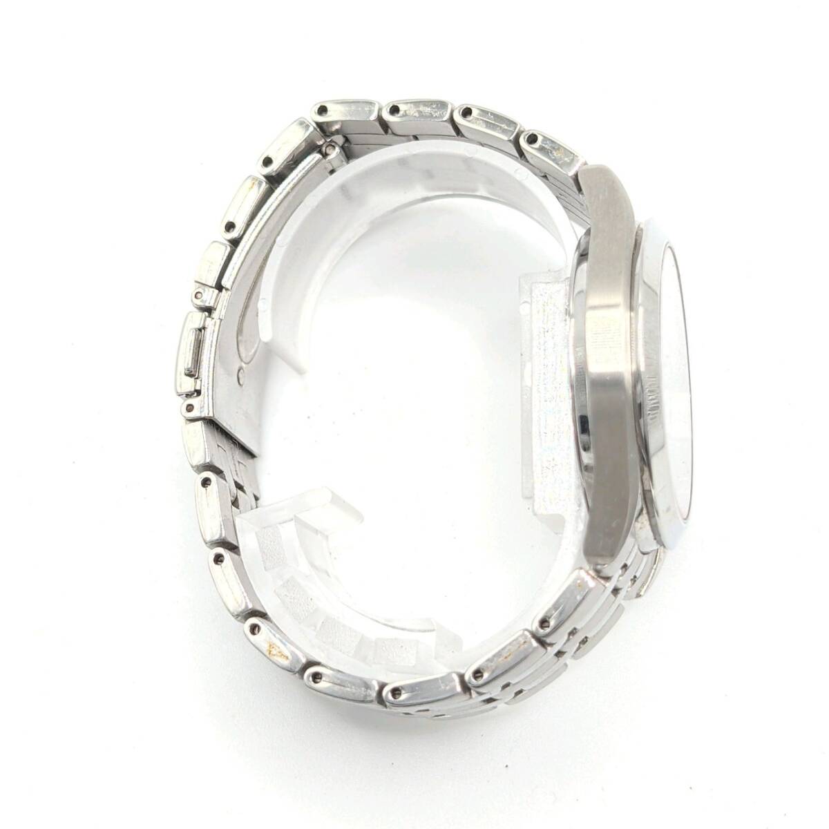 SEIKO V158-0BA0 Watch Men's Solar Round Day-Date セイコー 時計 電波ソーラー ラウンド ゴールド シルバー コンビ デイデイト 稼働品_画像6