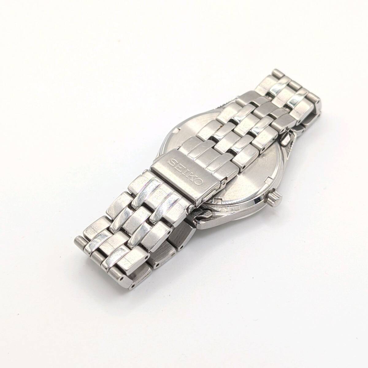 SEIKO V158-0BA0 Watch Men's Solar Round Day-Date セイコー 時計 電波ソーラー ラウンド ゴールド シルバー コンビ デイデイト 稼働品_画像7