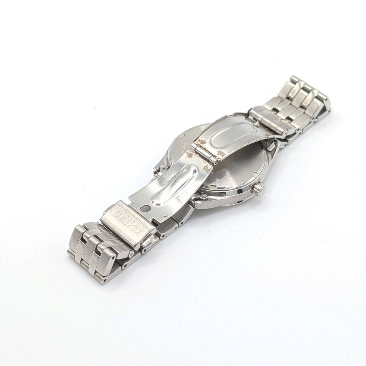 SEIKO V158-0BA0 Watch Men's Solar Round Day-Date セイコー 時計 電波ソーラー ラウンド ゴールド シルバー コンビ デイデイト 稼働品_画像8