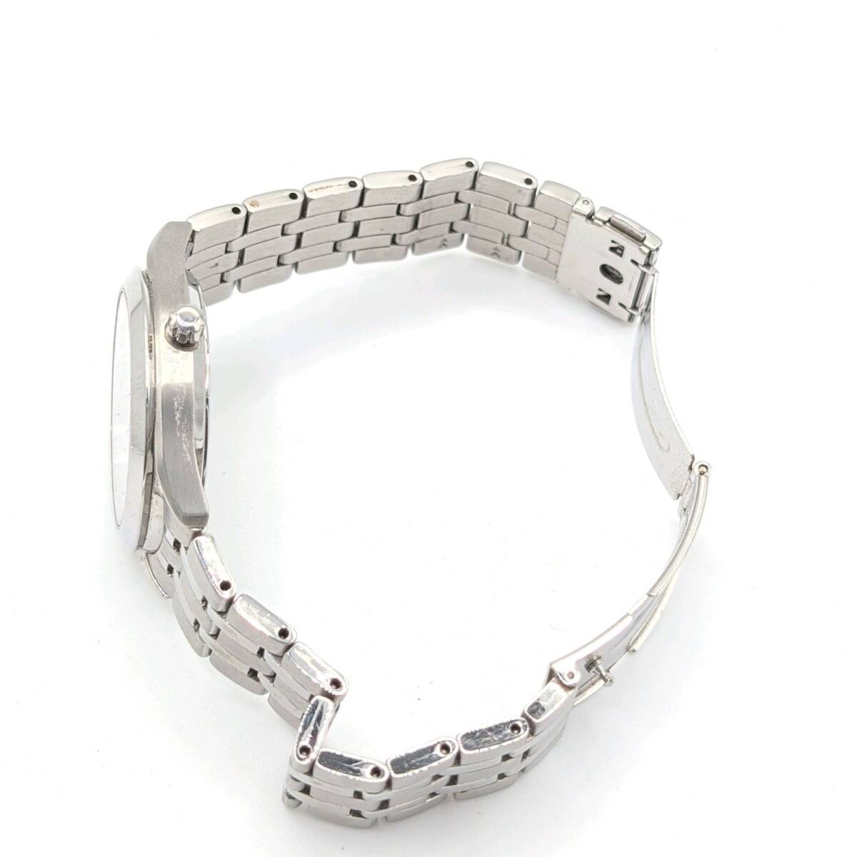 SEIKO V158-0BA0 Watch Men's Solar Round Day-Date セイコー 時計 電波ソーラー ラウンド ゴールド シルバー コンビ デイデイト 稼働品_画像9