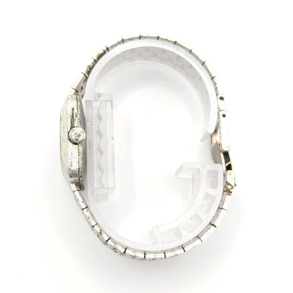 TISSOT Watch Ladies QZ Silver Y2K 00S Vintage Not Working ティソ レディース 時計 クオーツ スクエア シルバー ヴィンテージ 不動品_画像5