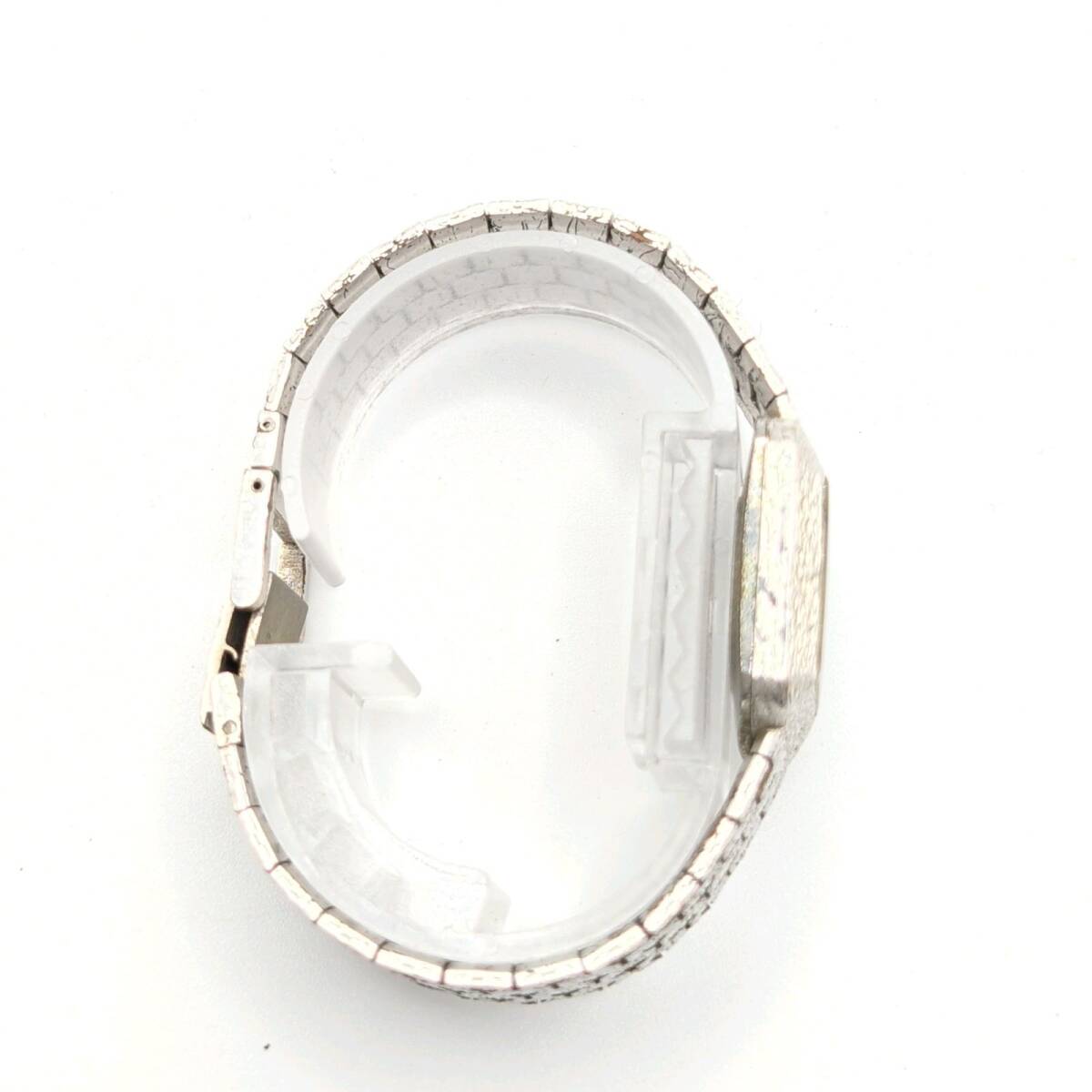 TISSOT Watch Ladies QZ Silver Y2K 00S Vintage Not Working ティソ レディース 時計 クオーツ スクエア シルバー ヴィンテージ 不動品_画像6