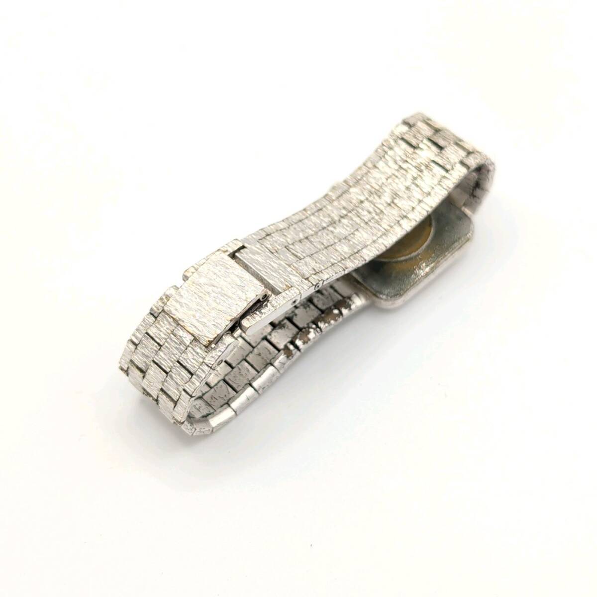 TISSOT Watch Ladies QZ Silver Y2K 00S Vintage Not Working ティソ レディース 時計 クオーツ スクエア シルバー ヴィンテージ 不動品_画像7