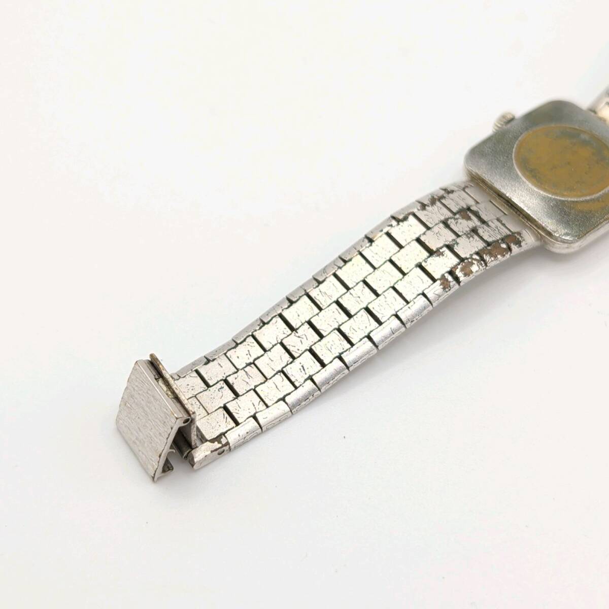 TISSOT Watch Ladies QZ Silver Y2K 00S Vintage Not Working ティソ レディース 時計 クオーツ スクエア シルバー ヴィンテージ 不動品_画像8