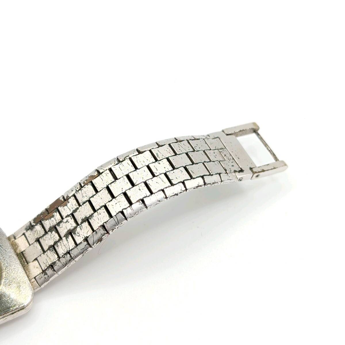 TISSOT Watch Ladies QZ Silver Y2K 00S Vintage Not Working ティソ レディース 時計 クオーツ スクエア シルバー ヴィンテージ 不動品_画像9