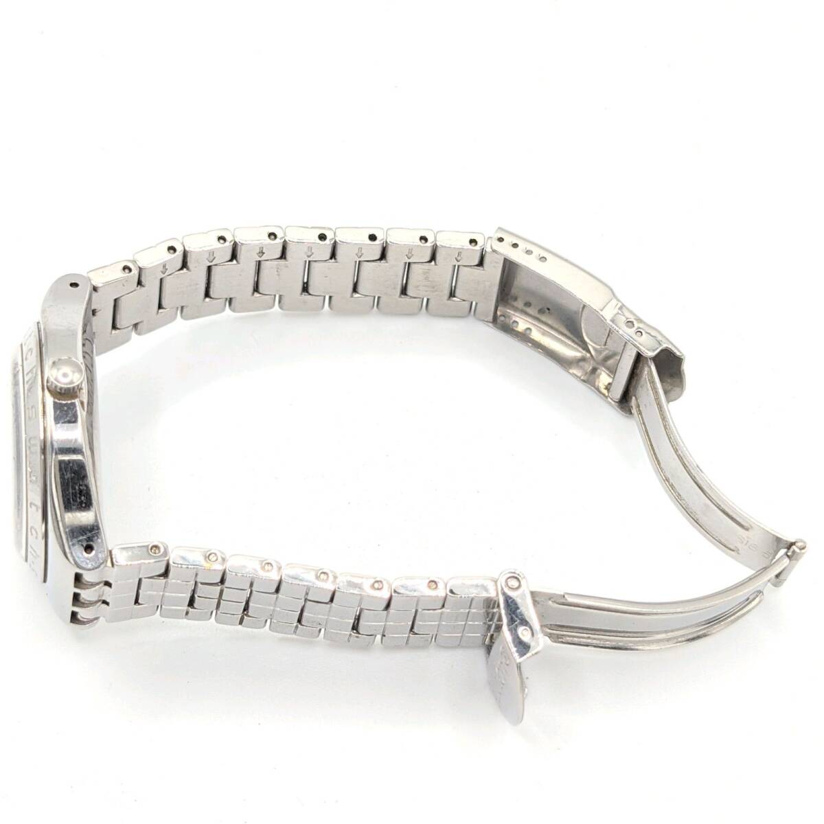 SWATCH Watch QZ Men's Round Silver Navy Day-Date スウォッチ 時計 クオーツ メンズ ラウンド シルバー ネイビー デイデイト 稼働品_画像9