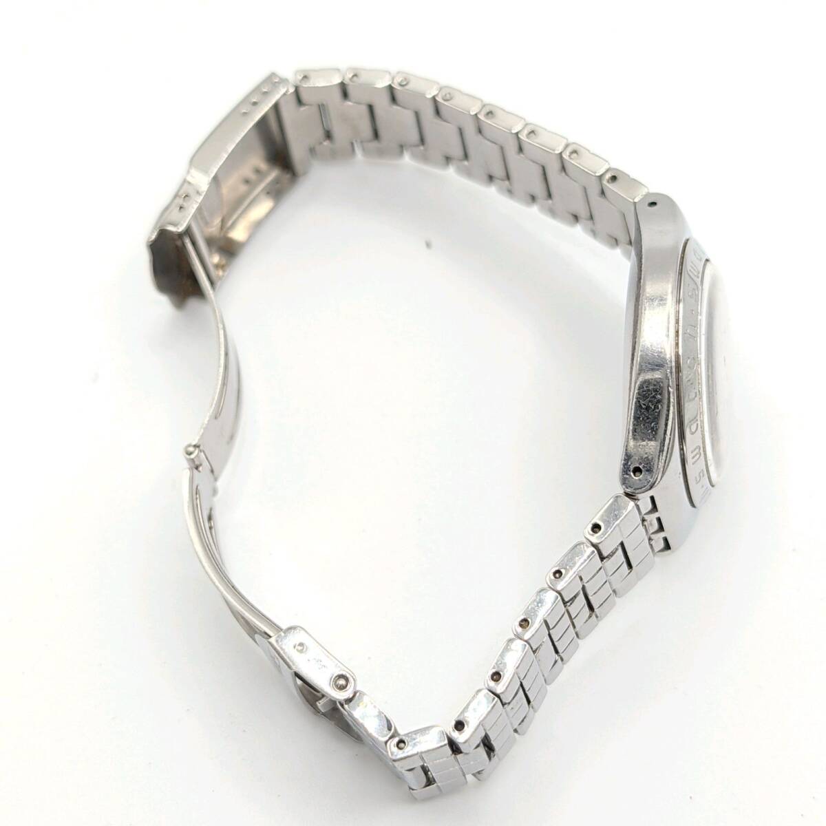 SWATCH Watch QZ Men's Round Silver Navy Day-Date スウォッチ 時計 クオーツ メンズ ラウンド シルバー ネイビー デイデイト 稼働品_画像10