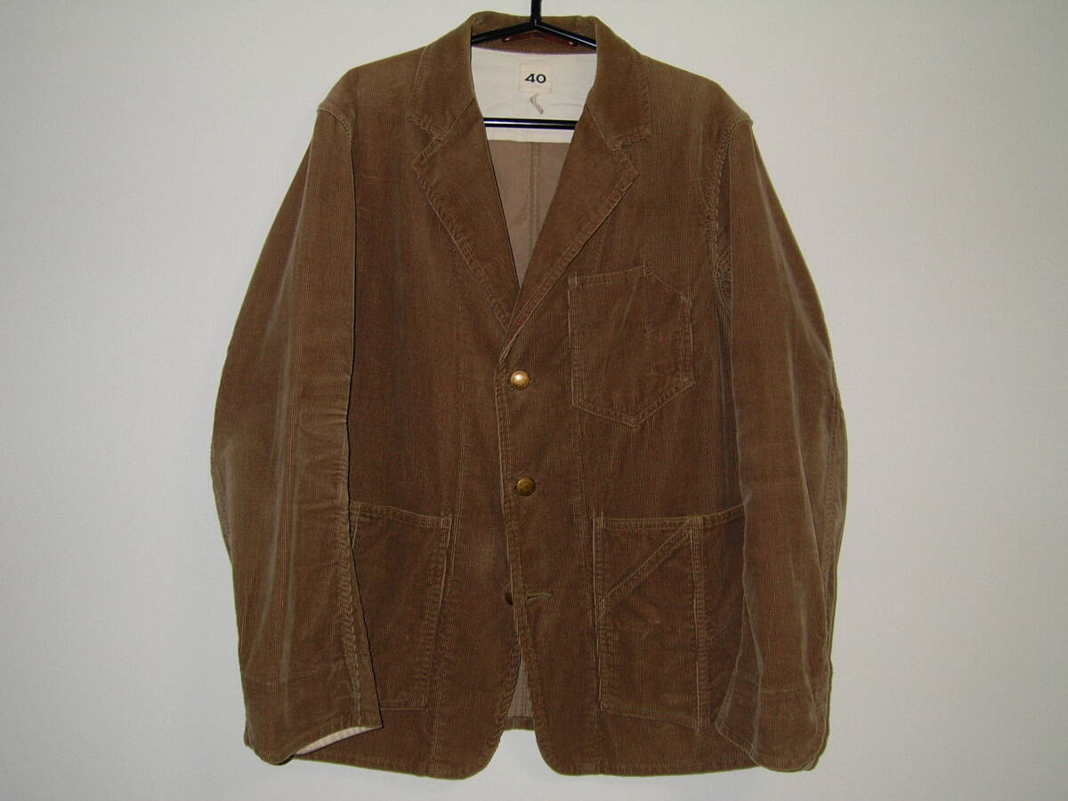 日本製 SCYE BASICS/サイベーシックス コーデュロイ ジャケット 40 カーバーオールなどワークテイストのテーラードタイプ_画像1