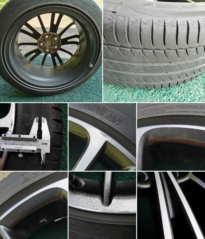 4本セット◆トヨタ(スバル) 86 17インチ アルミ ホイール 17×7J +48 5H PCD 100 ●タイヤ MICHELIN PRIMACY HP 215/45R17 87W 2014年◆_画像5