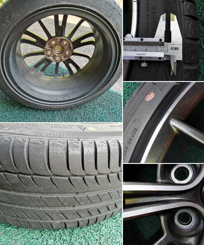 4本セット◆トヨタ(スバル) 86 17インチ アルミ ホイール 17×7J +48 5H PCD 100 ●タイヤ MICHELIN PRIMACY HP 215/45R17 87W 2014年◆_画像7