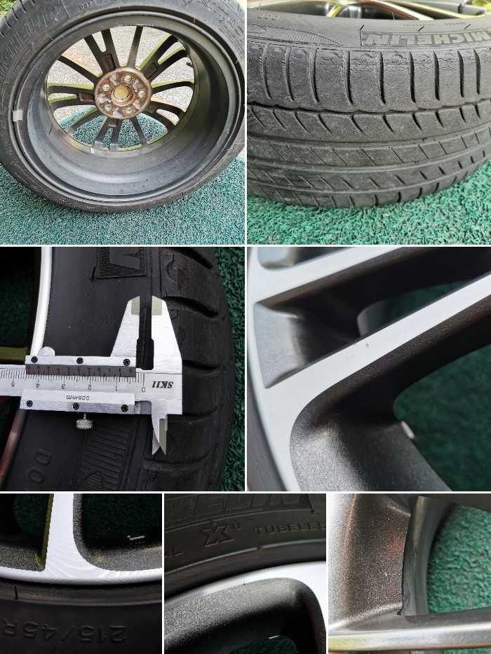 4本セット◆トヨタ(スバル) 86 17インチ アルミ ホイール 17×7J +48 5H PCD 100 ●タイヤ MICHELIN PRIMACY HP 215/45R17 87W 2014年◆_画像9