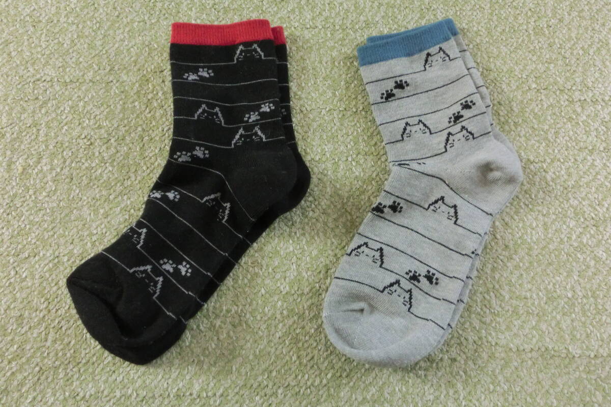 ★未使用★ソックス★2足セット★猫★にゃんこ★_画像1