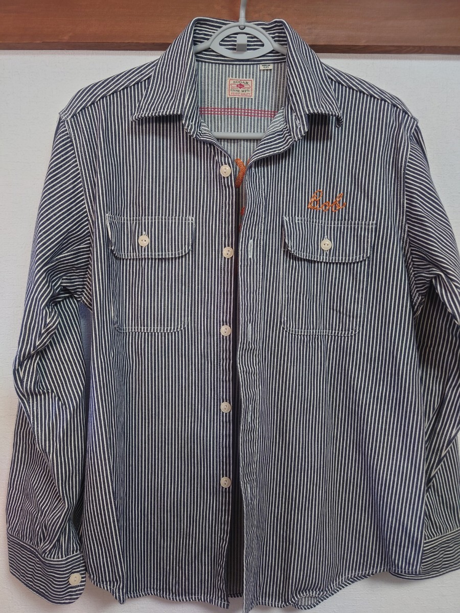 シュガーケーンのヒッコリー ストライプ ワークシャツ（東洋エンタープライズ、SUGAR CANE）_画像1