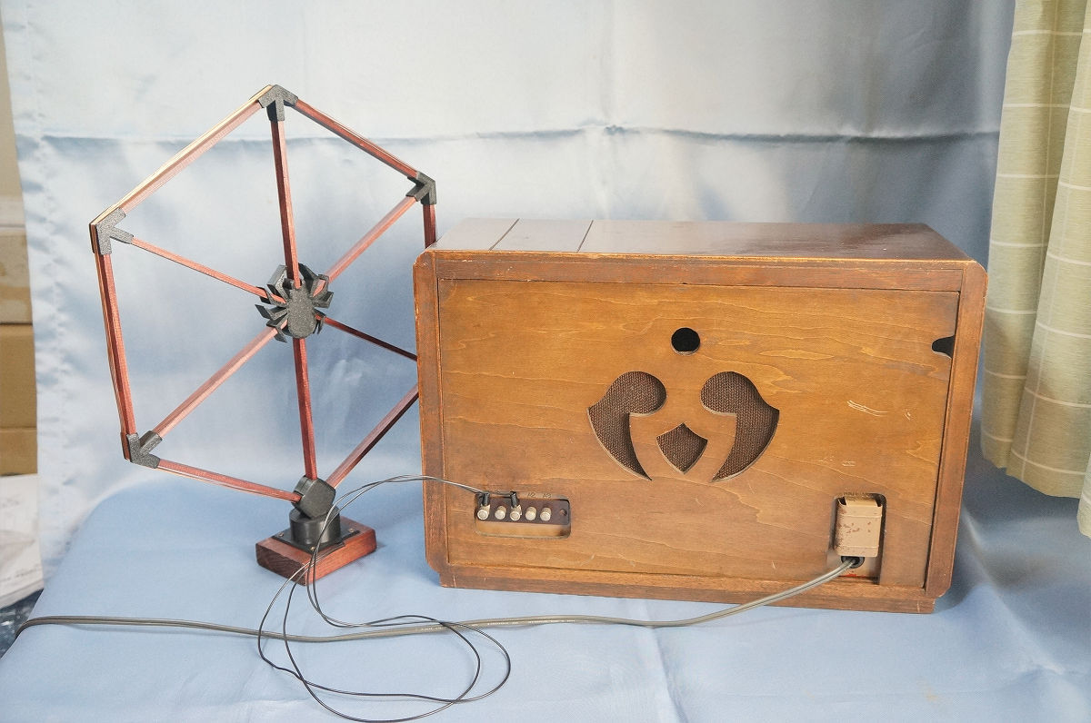  старый средний 4 вакуумная трубка радио (g крышка воспроизведение осмотр волна тип 0V2* восстановление завершено передвижной товар, но б/у товар )