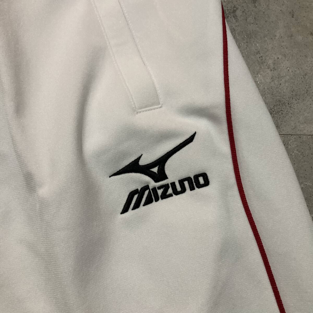 【MIZUNO】ミズノ 裏トリコット 日本製 トレーニングパンツ トラックパンツ Lサイズ ホワイト トレーニングウェア ジャージパンツ_画像4