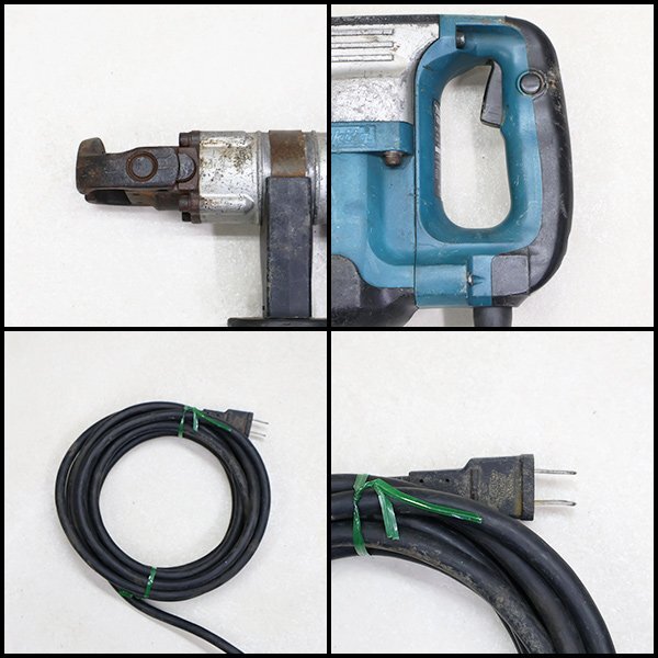 【1円】 電動ハンマ MAKITA HM0830 六角軸17mm 破砕工事 電動工具 100V 50Hz/60Hz兼用 マキタ 建設機械 整備済 福岡発 売切り 中古 1175_画像3