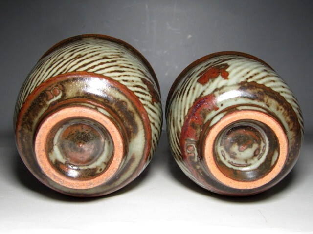島岡達三 象嵌夫婦湯呑 「益子焼の中興の祖」　　　　　　　m38_画像5